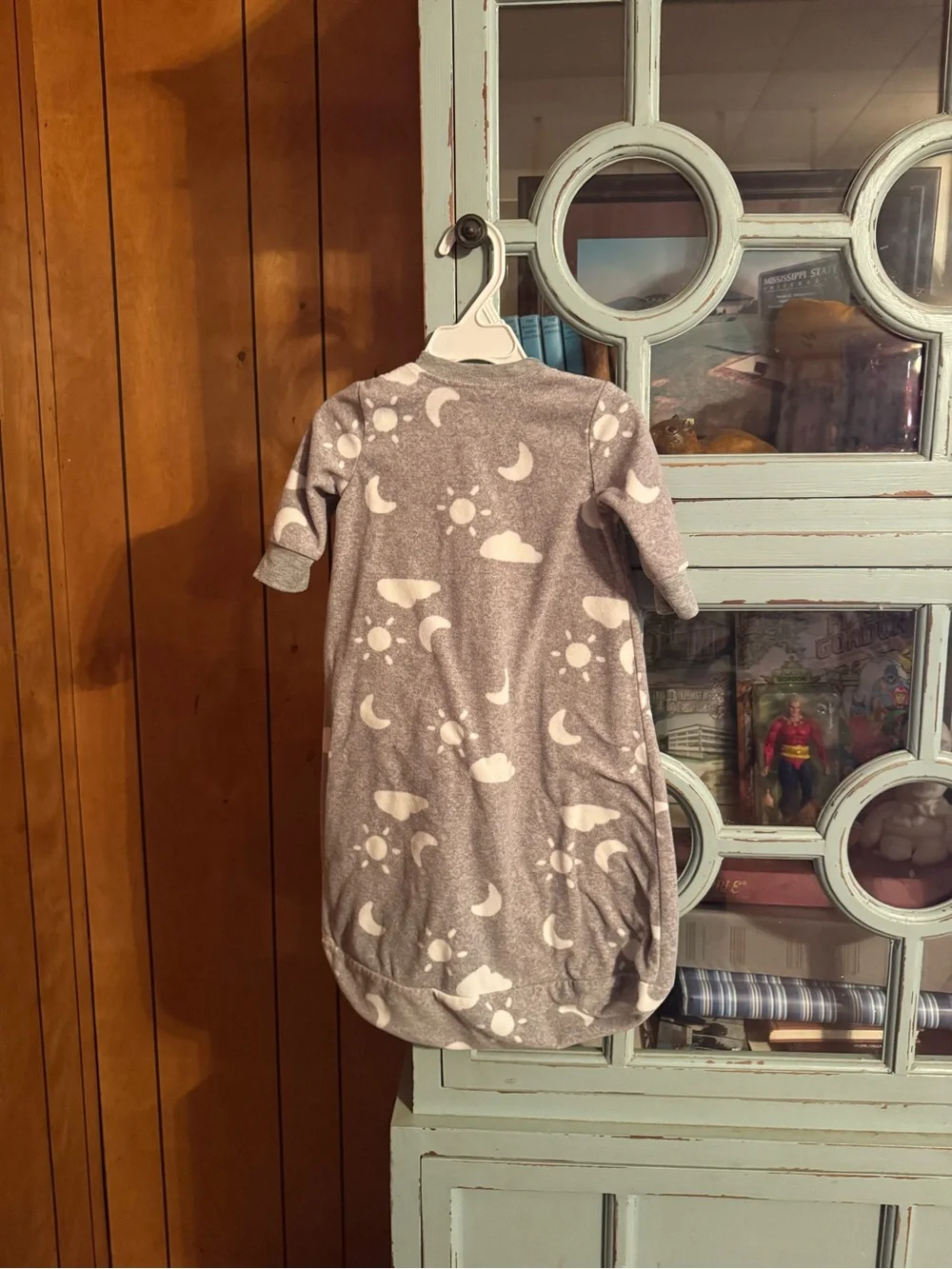 Carter's Gray Moon Sun Cloud Sleep Sack Gown - Kids Pajamas  3 6 Months C2